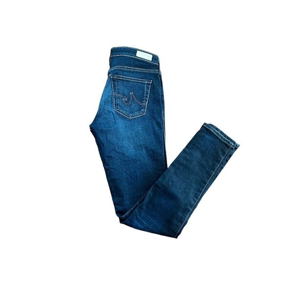 Ag Adriano Goldschmied Denim - Adriano Goldschmied The Legging Super Skinny Dark Wash Denim‎ Jeans Size …